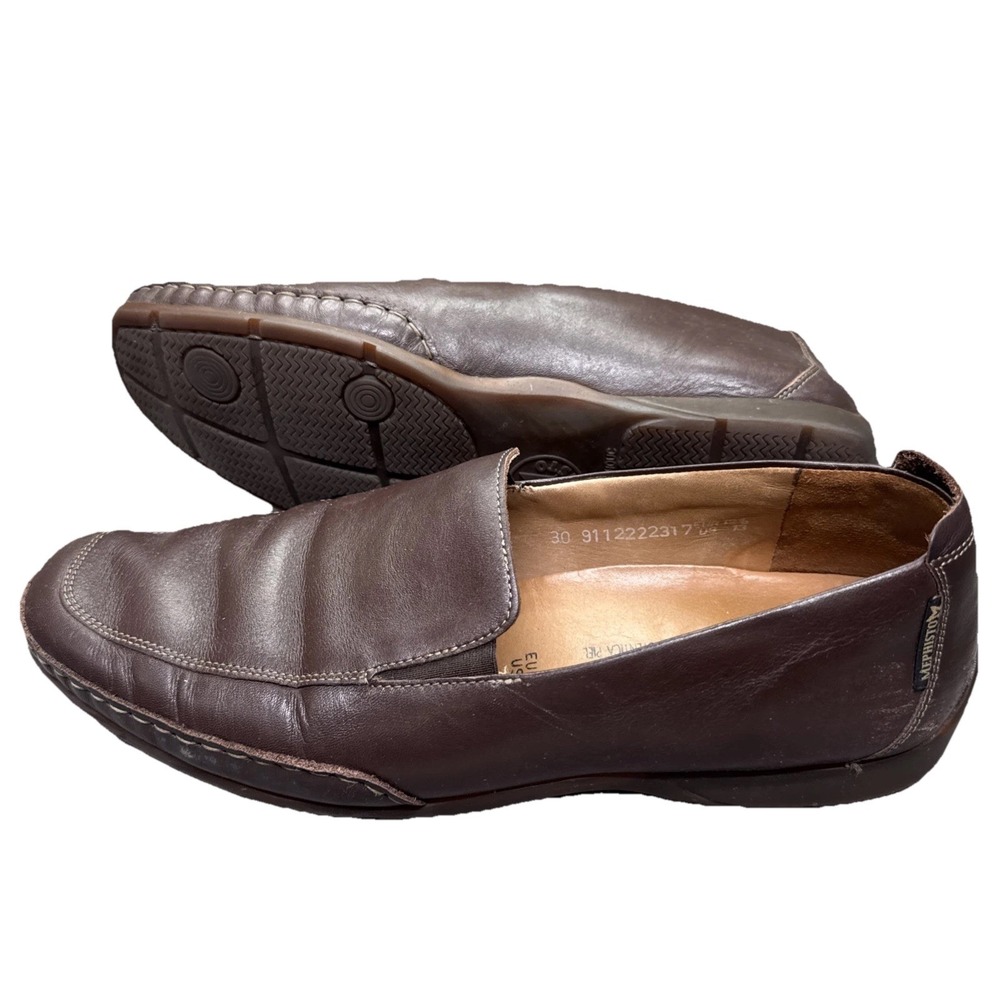 Mephisto Comfort ‎ Loafers  mens 13 Brown Leather shoes Slip On Cool Air Office